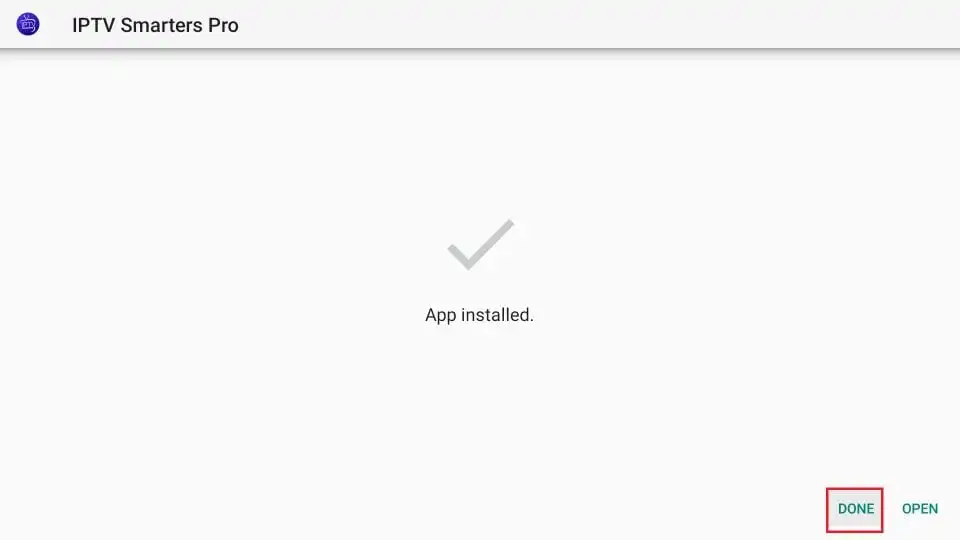 iptv smarters pro firestick installation done
